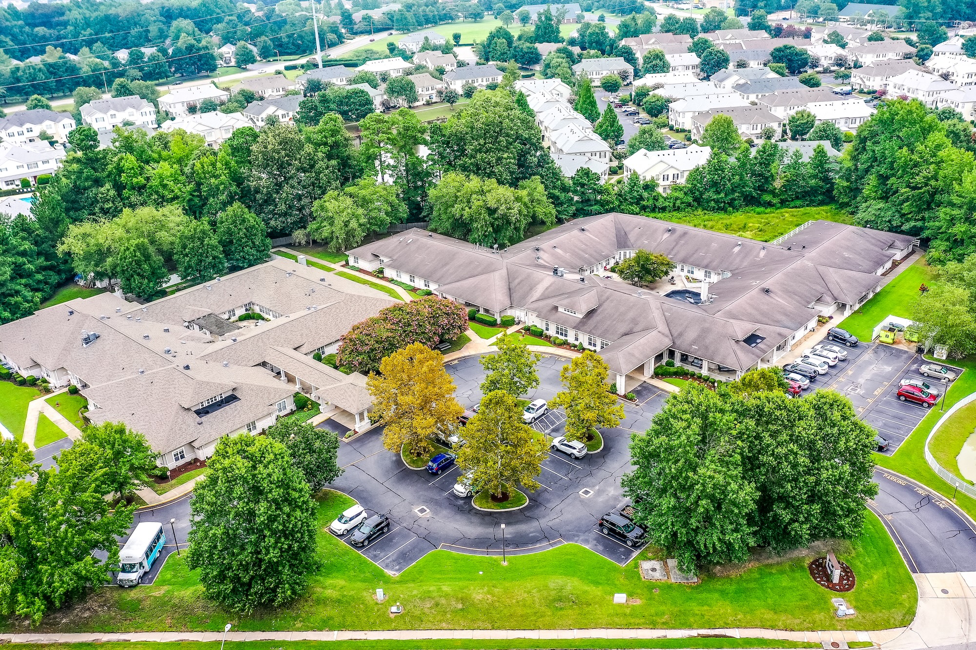 aerial view of community